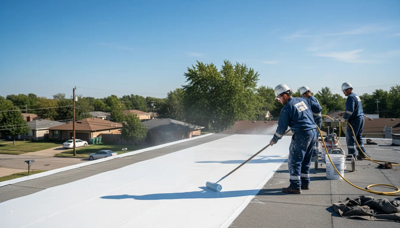 Commercial roof coating in Kankakee, IL near me